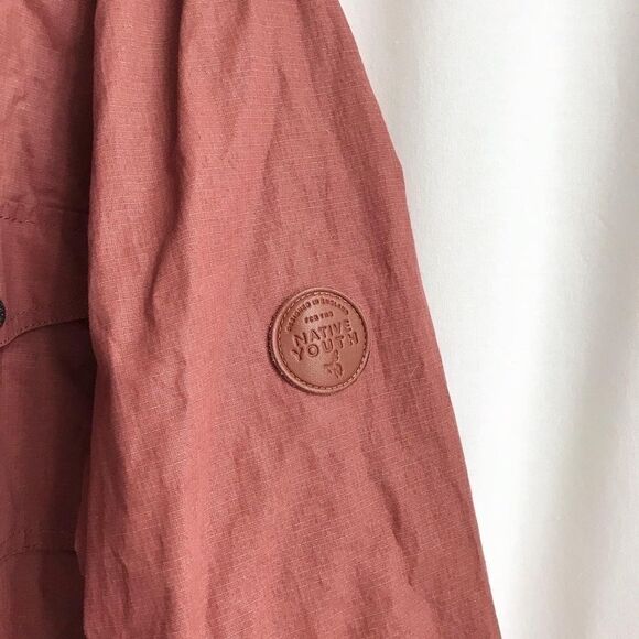 Native Youth burgundy hooded light jacket size L - Picture 7 of 10